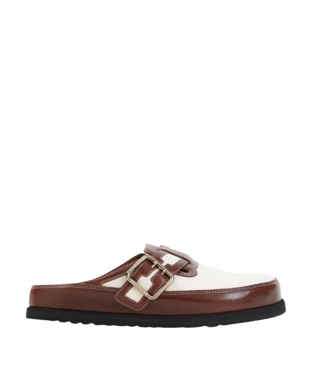 BIRKENSTOCK Коричневые кожаные шлепанцы, фото 1