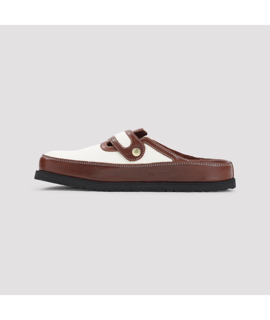 BIRKENSTOCK Коричневые кожаные шлепанцы, фото 3