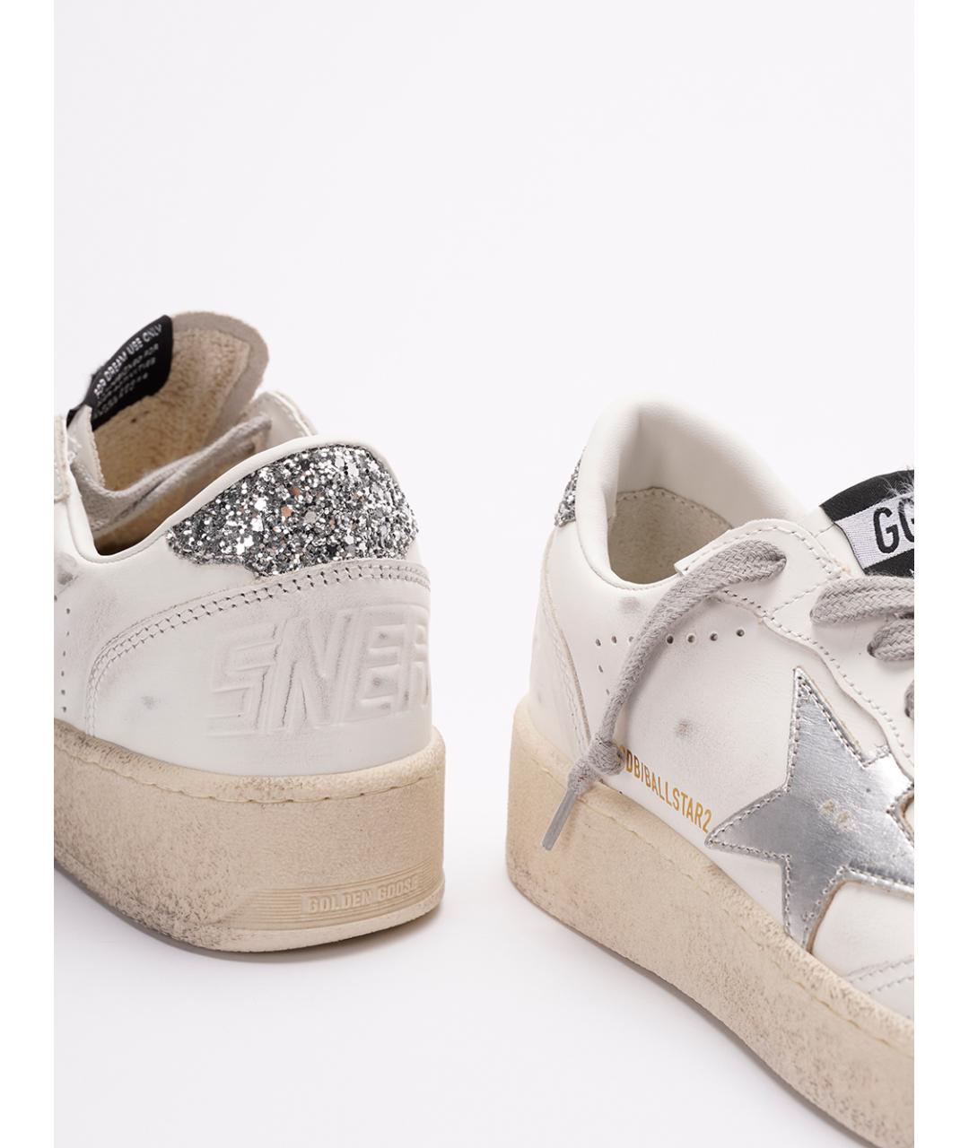 GOLDEN GOOSE Белые кожаные кеды, фото 5