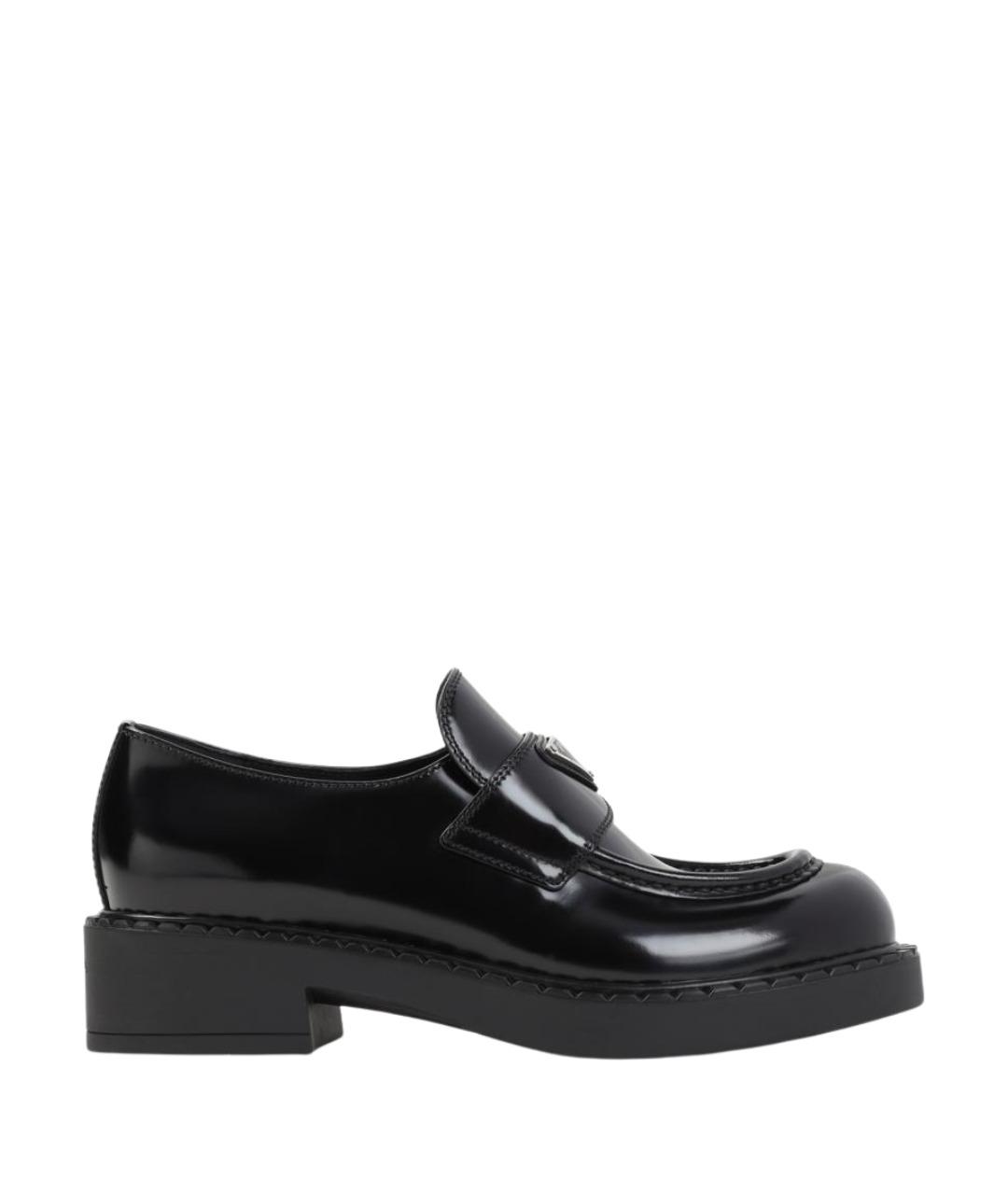 PRADA Черные кожаные лоферы, фото 1