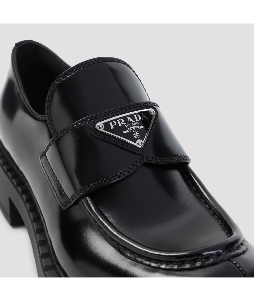PRADA Черные кожаные лоферы, фото 6