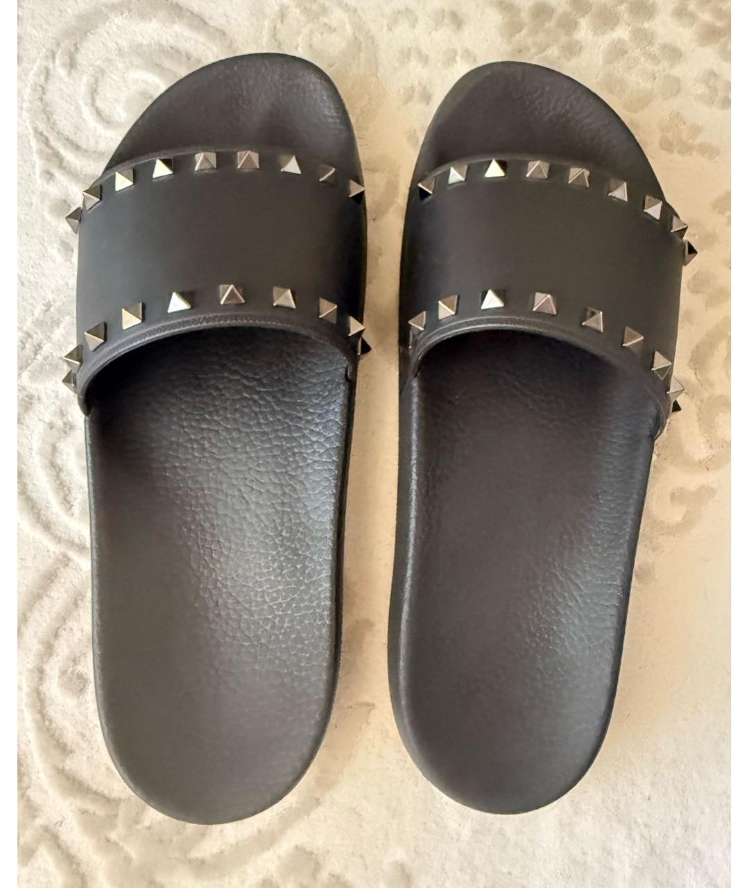 VALENTINO Черные шлепанцы, фото 3