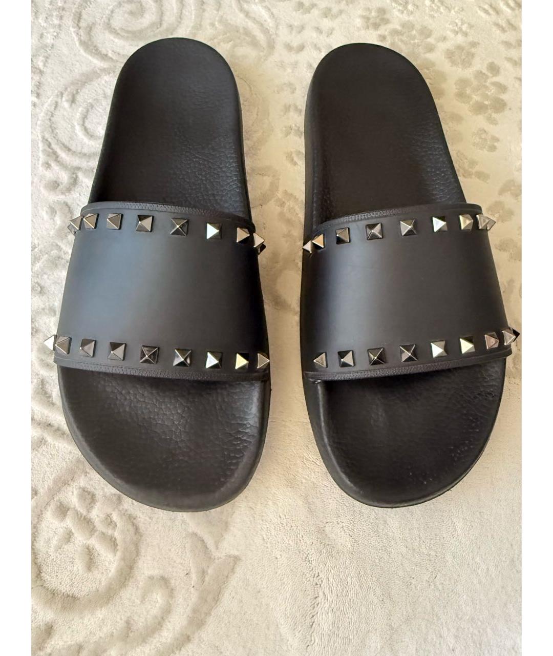 VALENTINO Черные шлепанцы, фото 2