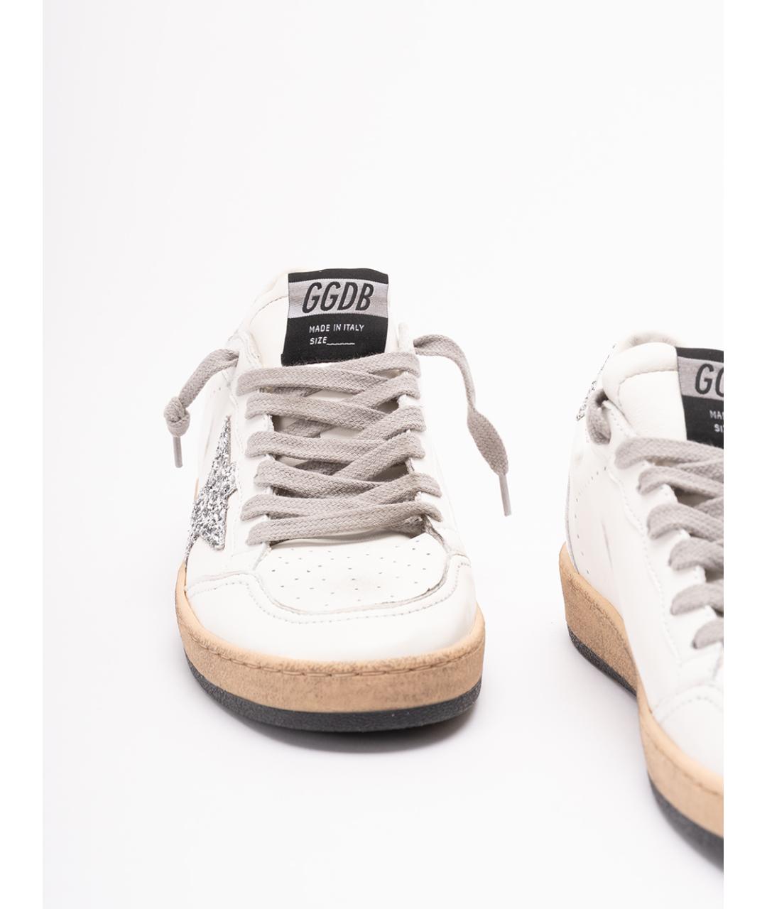 GOLDEN GOOSE Белые кожаные кеды, фото 5