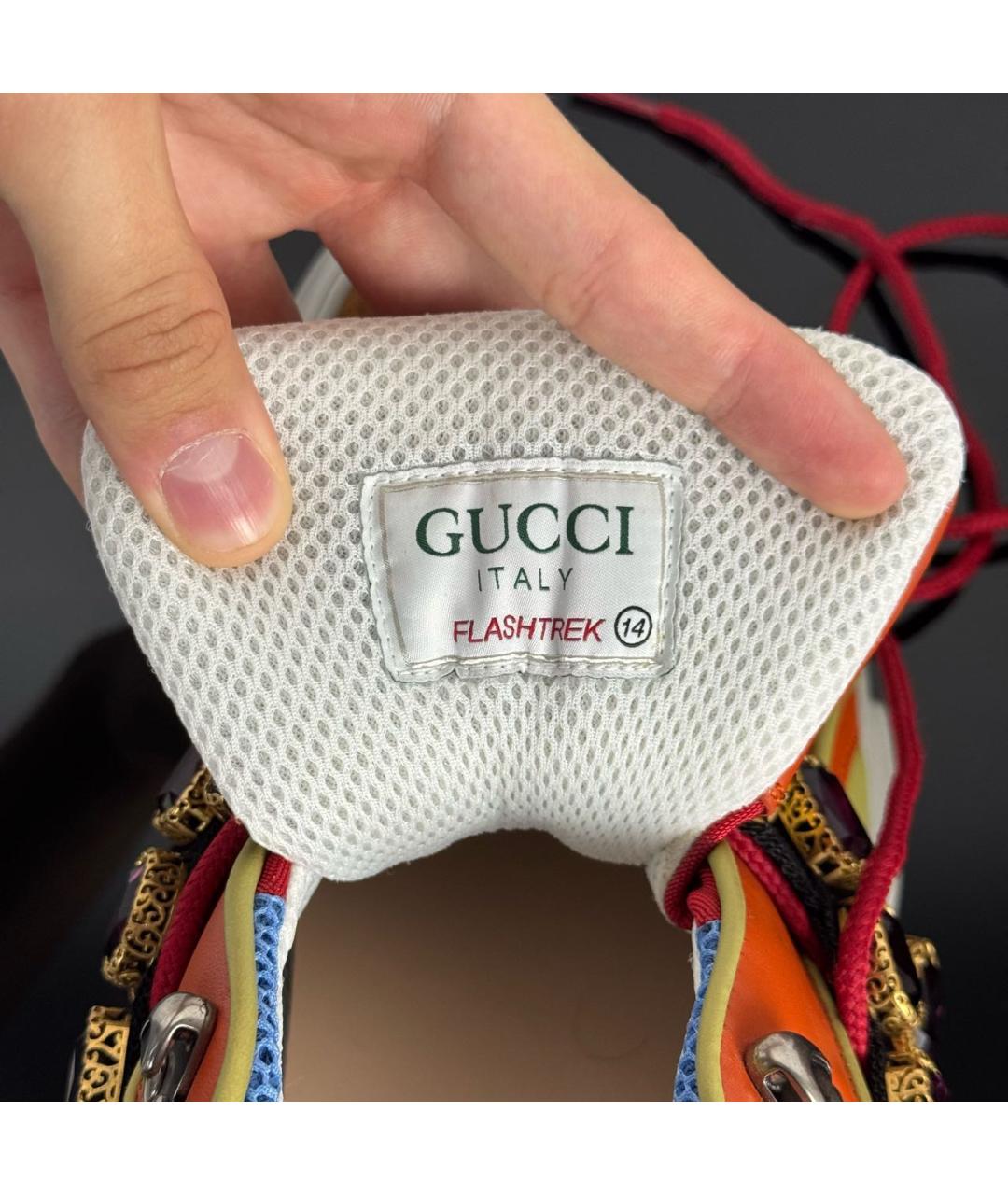 GUCCI Мульти кожаные высокие кроссовки / кеды, фото 5