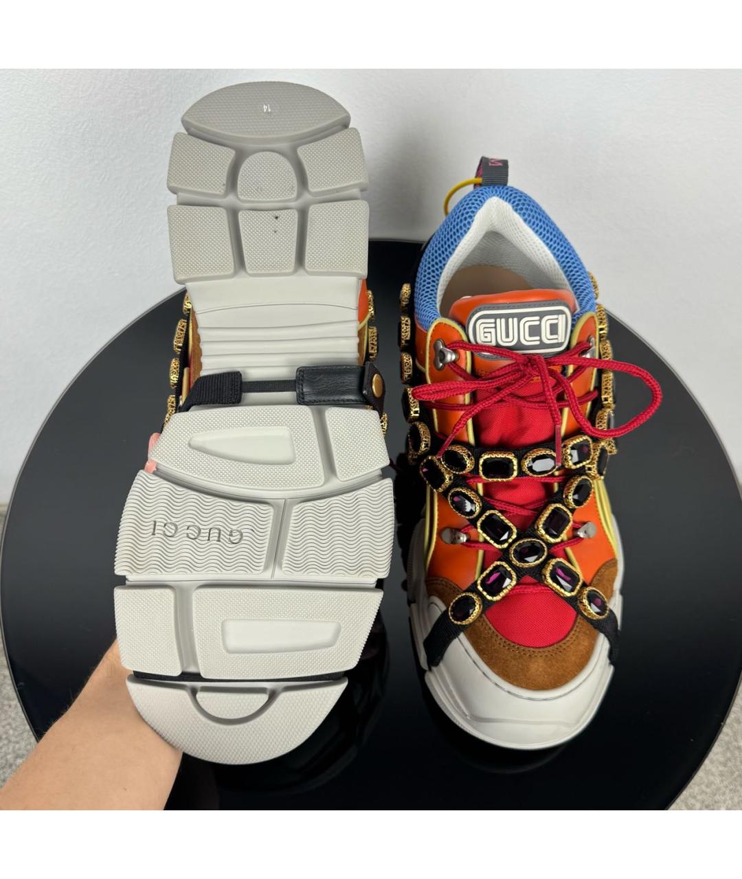 GUCCI Мульти кожаные высокие кроссовки / кеды, фото 3