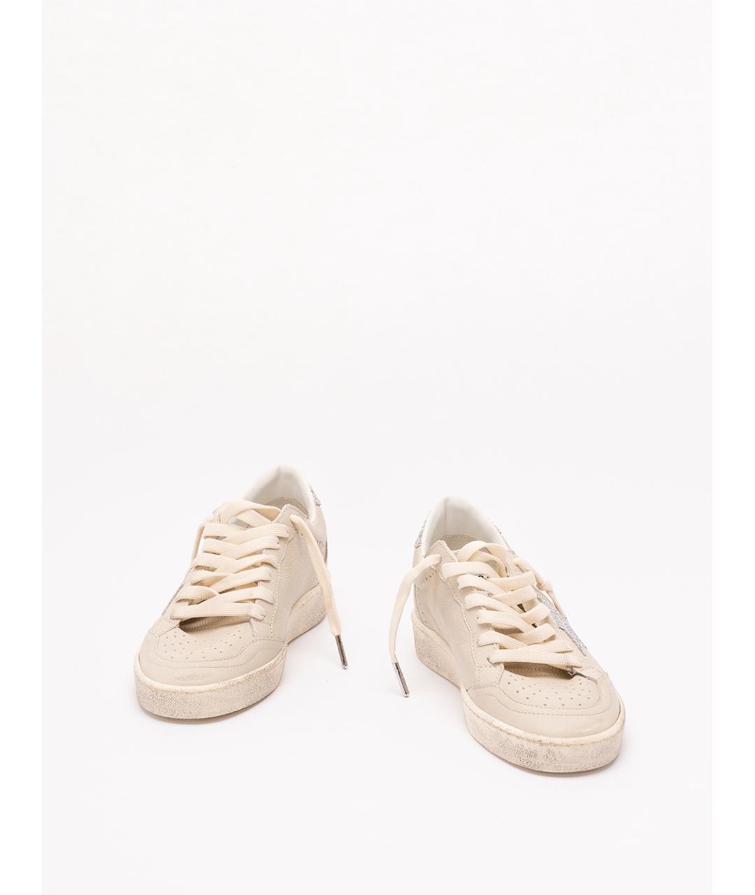 GOLDEN GOOSE Бежевые кожаные кеды, фото 2