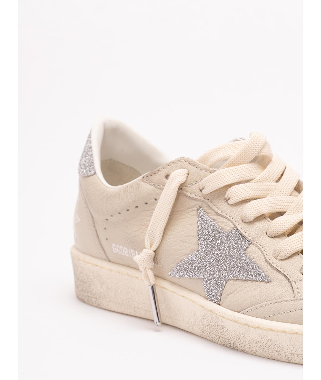 GOLDEN GOOSE Бежевые кожаные кеды, фото 5