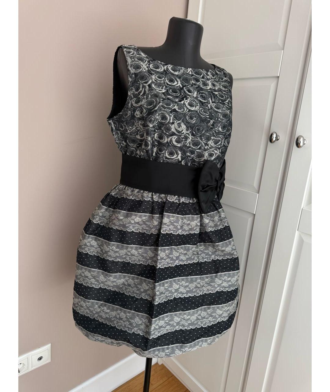 RED VALENTINO Серое коктейльное платье, фото 4