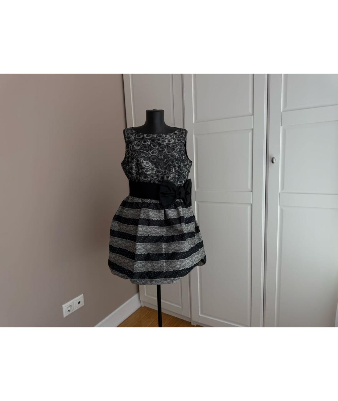 RED VALENTINO Серое коктейльное платье, фото 8