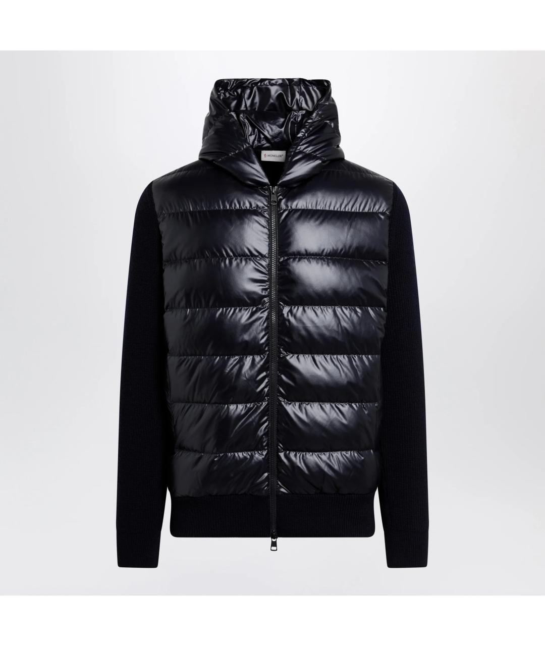 MONCLER Темно-синий шерстяной кардиган, фото 3