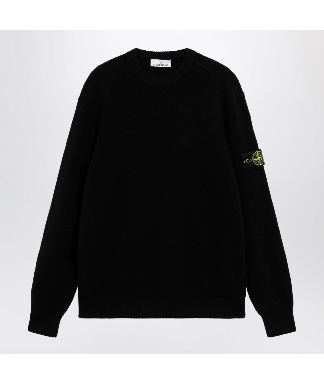 STONE ISLAND Черный шерстяной джемпер / свитер, фото 3