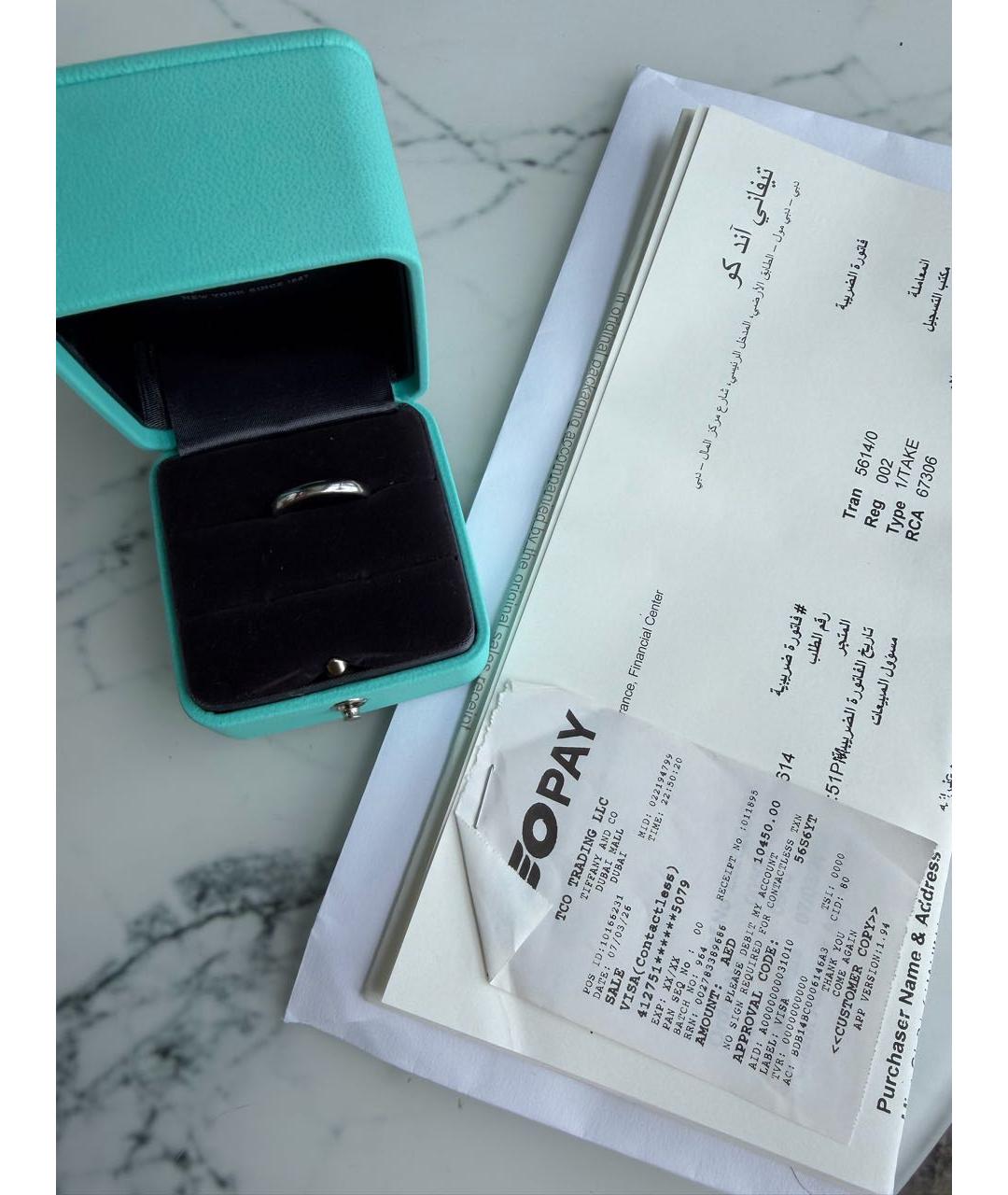TIFFANY&CO Серебряное платиновое кольцо, фото 4