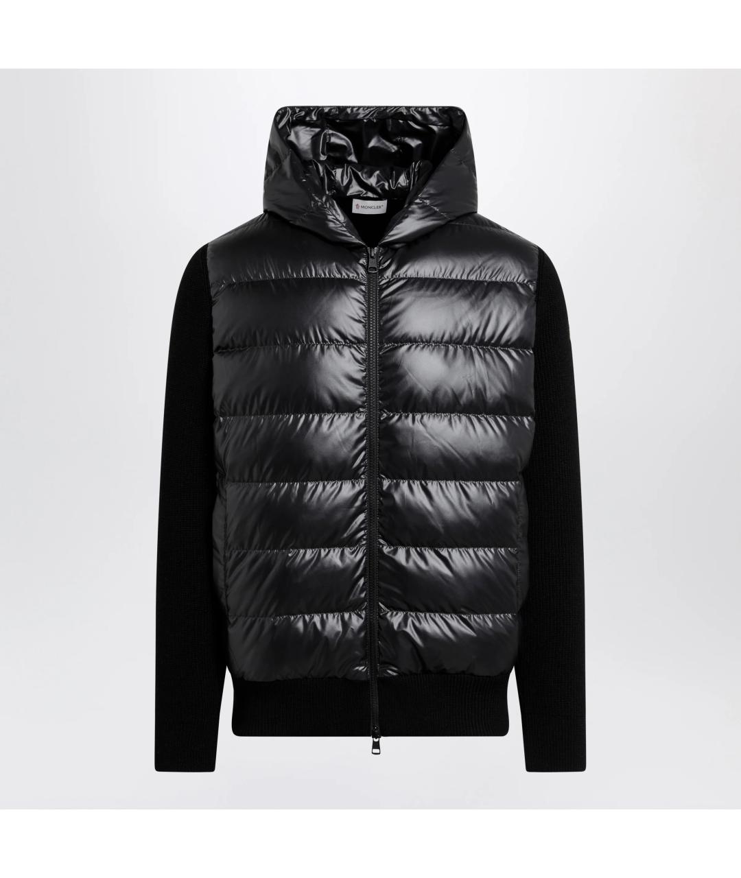 MONCLER Черный шерстяной кардиган, фото 3