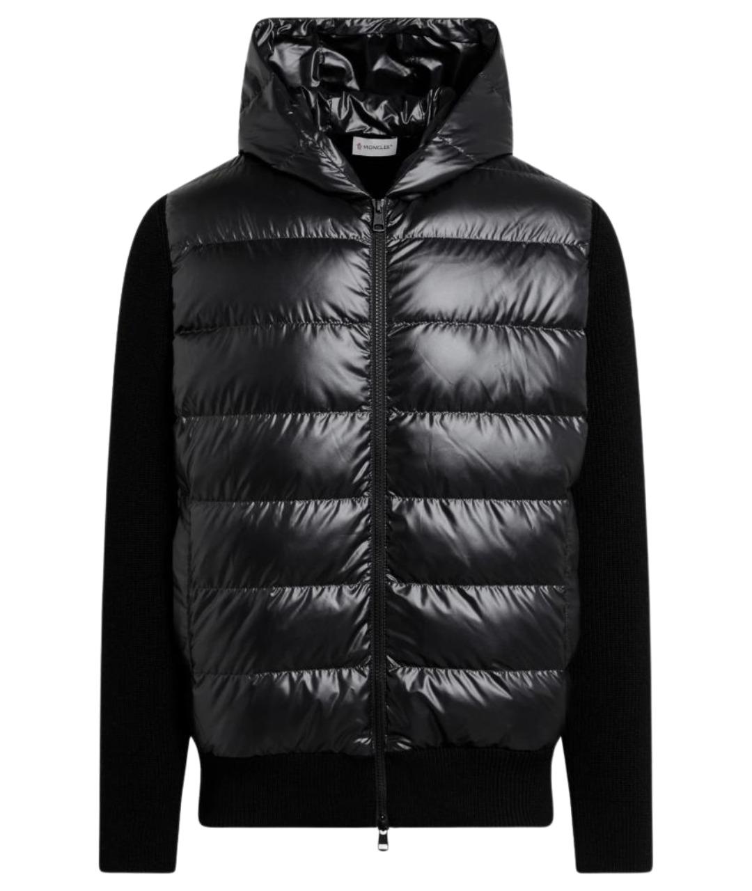 MONCLER Черный шерстяной кардиган, фото 1