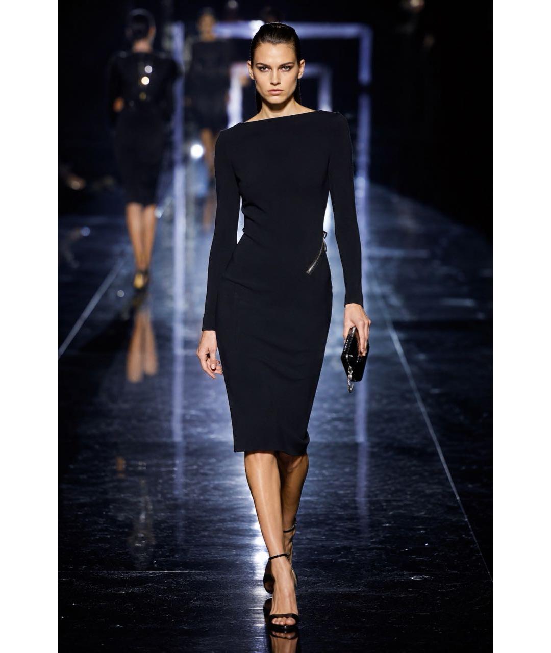 TOM FORD Черное вискозное коктейльное платье, фото 6