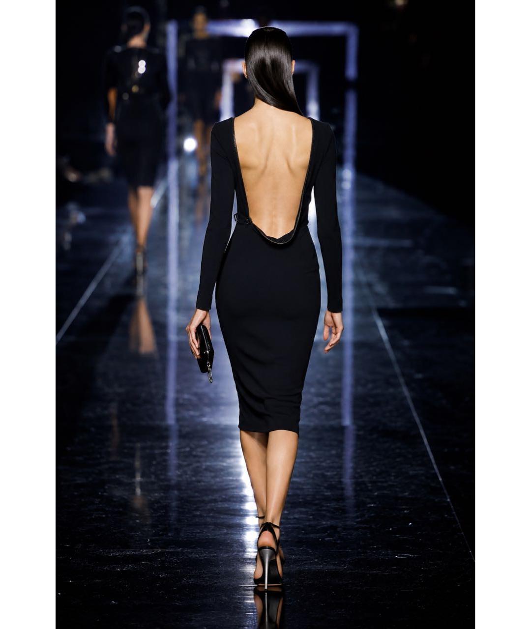 TOM FORD Черное вискозное коктейльное платье, фото 5