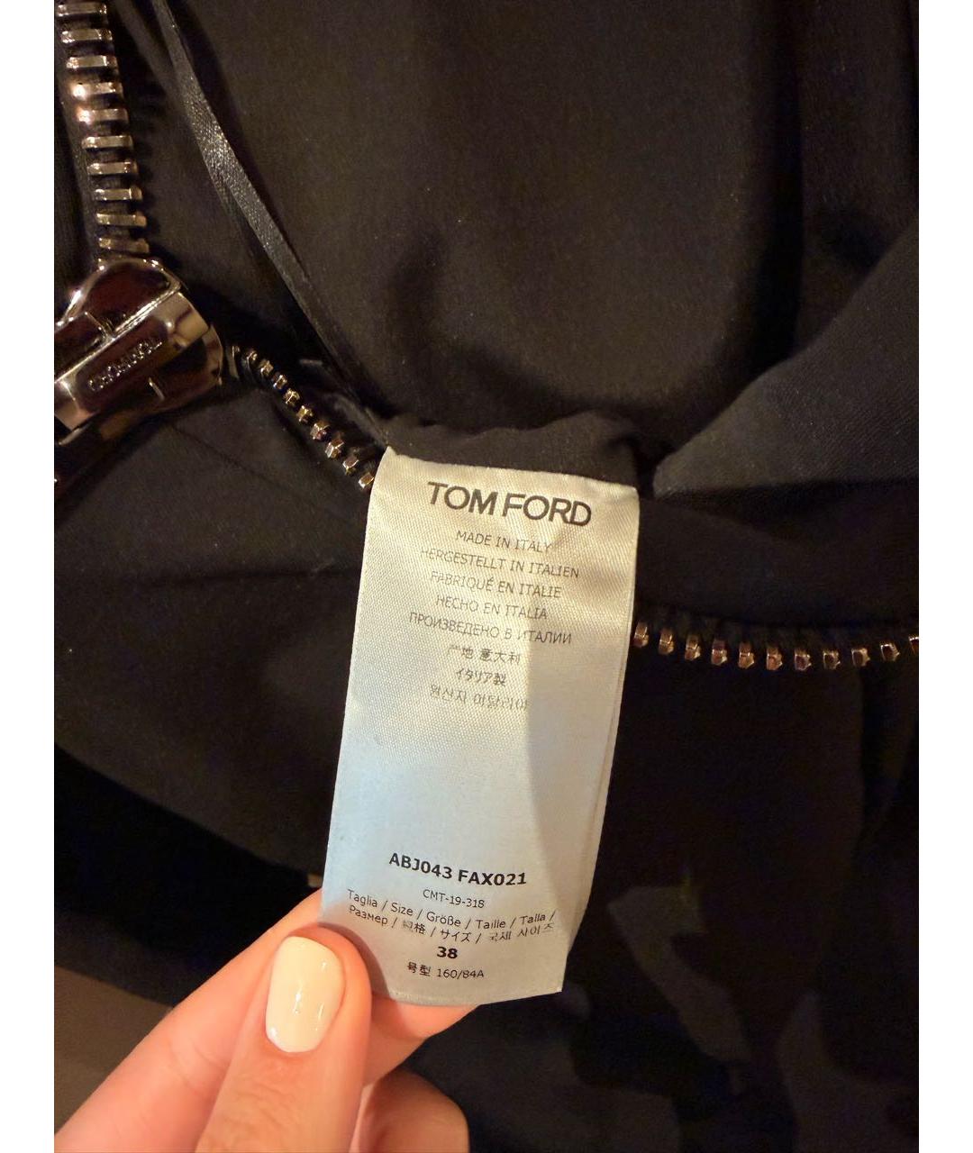 TOM FORD Черное вискозное коктейльное платье, фото 4