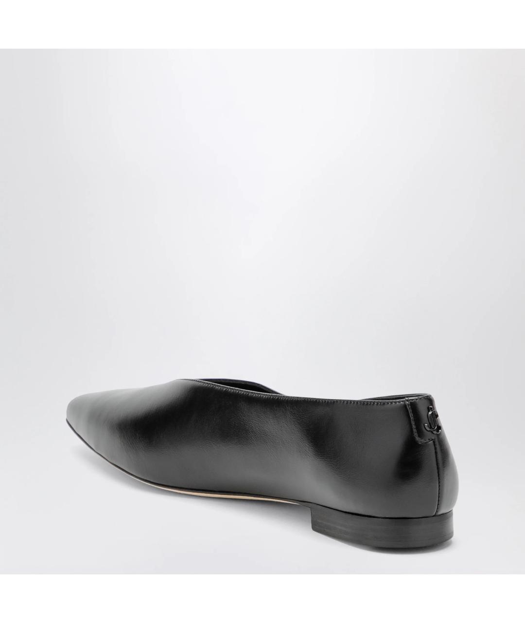 JIMMY CHOO Черные кожаные балетки, фото 2