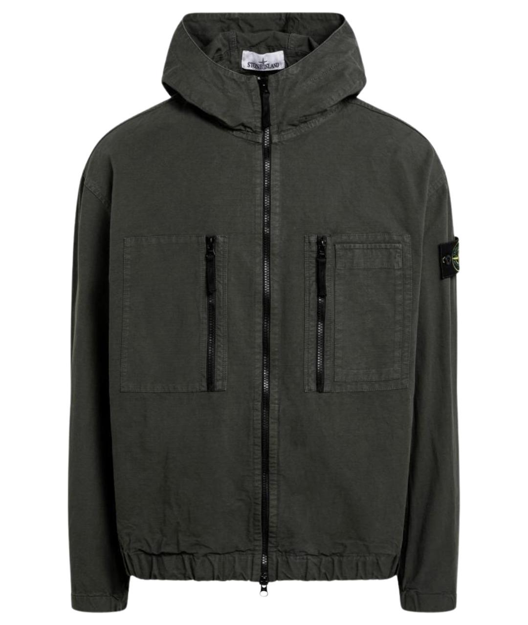 STONE ISLAND Серая хлопковая куртка, фото 1