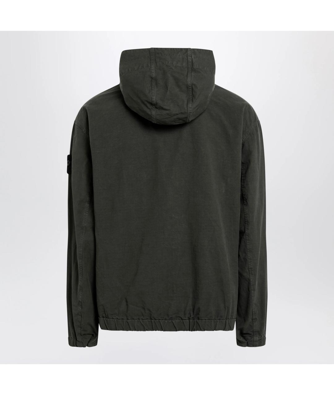 STONE ISLAND Серая хлопковая куртка, фото 2