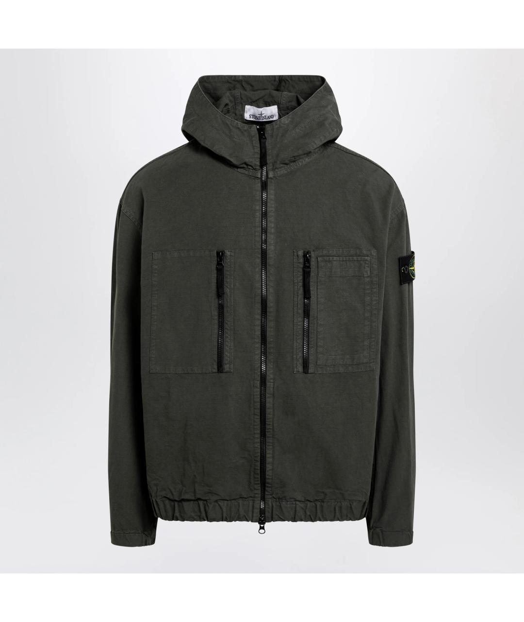 STONE ISLAND Серая хлопковая куртка, фото 3