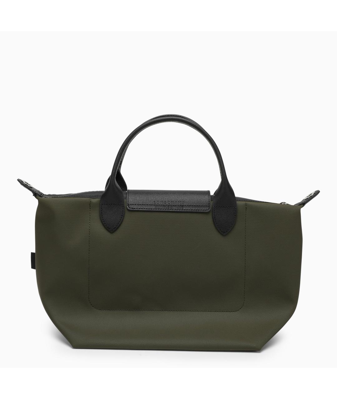 LONGCHAMP Зеленая нейлоновая сумка с короткими ручками, фото 2