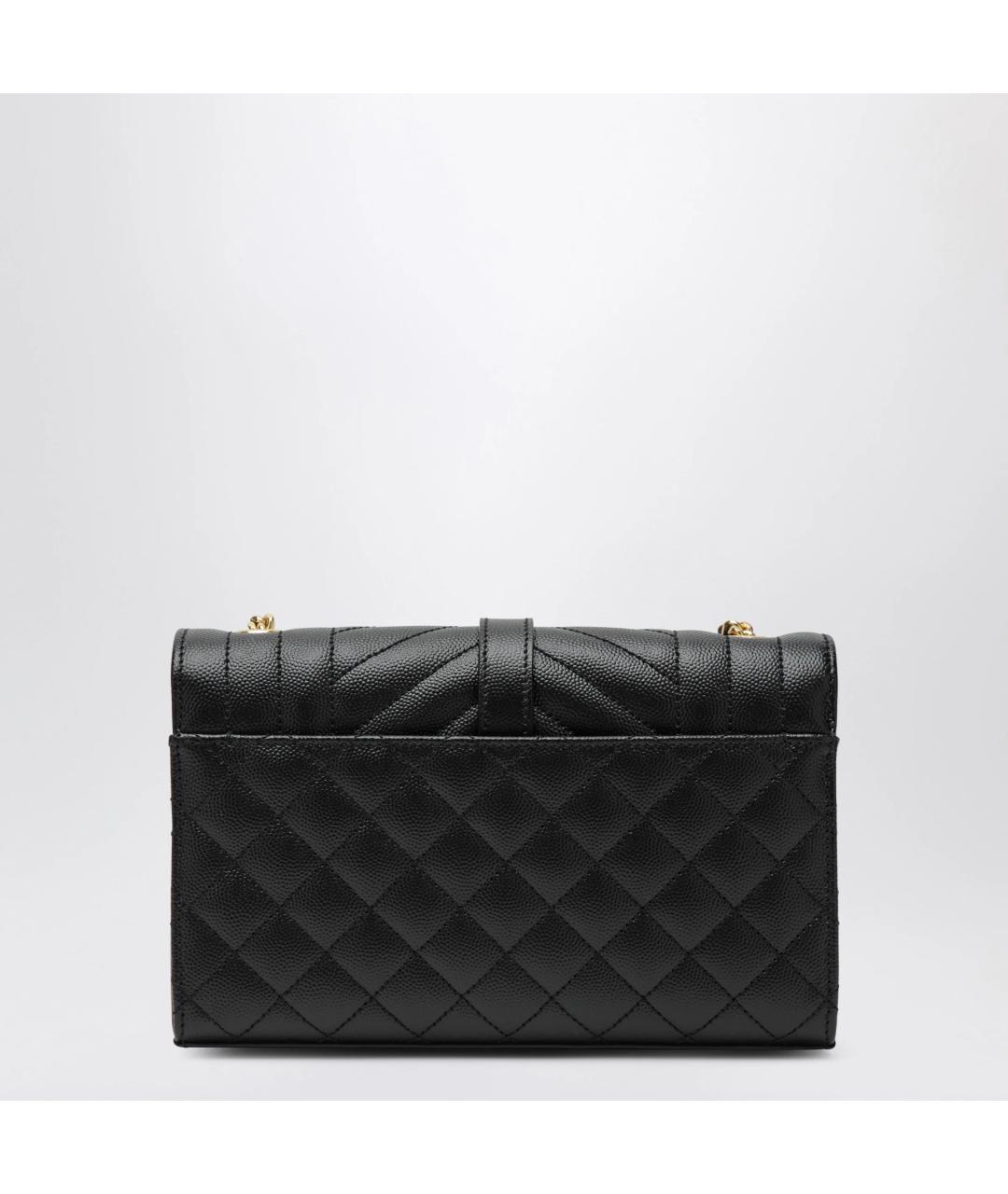 SAINT LAURENT Черная кожаная сумка через плечо, фото 2