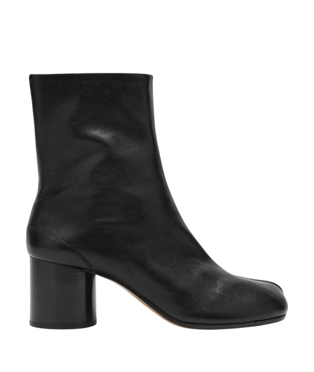 MAISON MARGIELA Черные кожаные ботильоны, фото 1