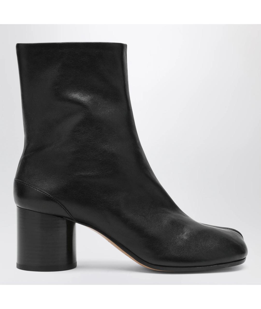 MAISON MARGIELA Черные кожаные ботильоны, фото 3