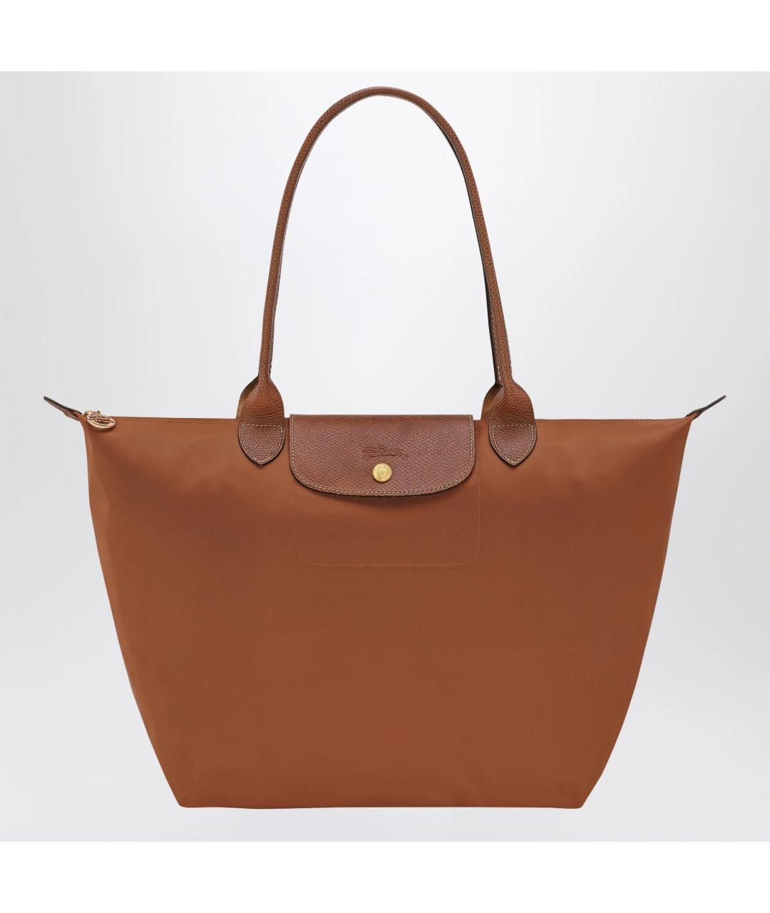 LONGCHAMP Коричневая нейлоновая сумка тоут, фото 3
