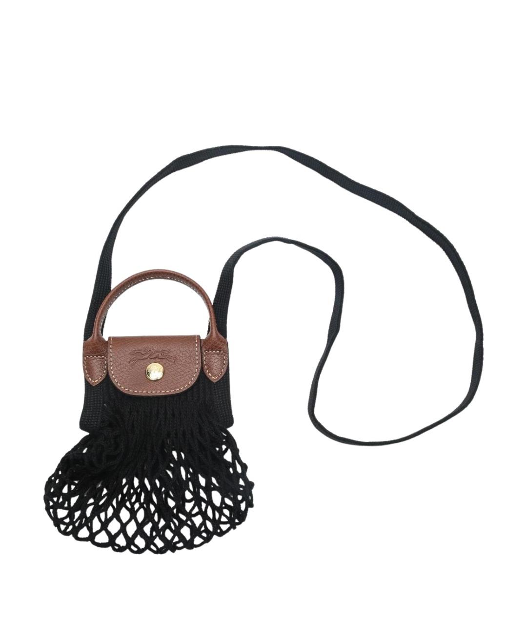 LONGCHAMP Черная хлопковая сумка через плечо, фото 1