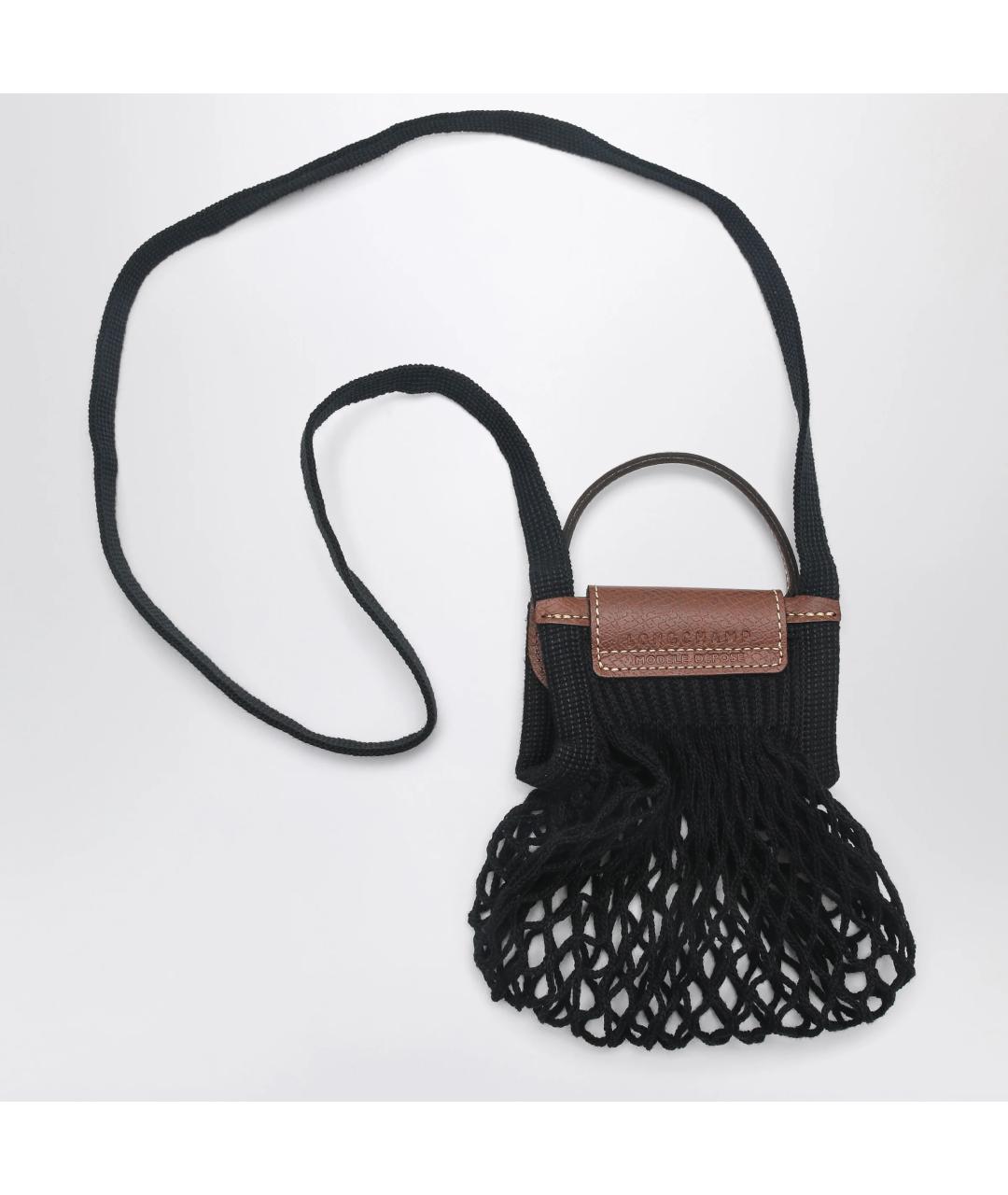 LONGCHAMP Черная хлопковая сумка через плечо, фото 2