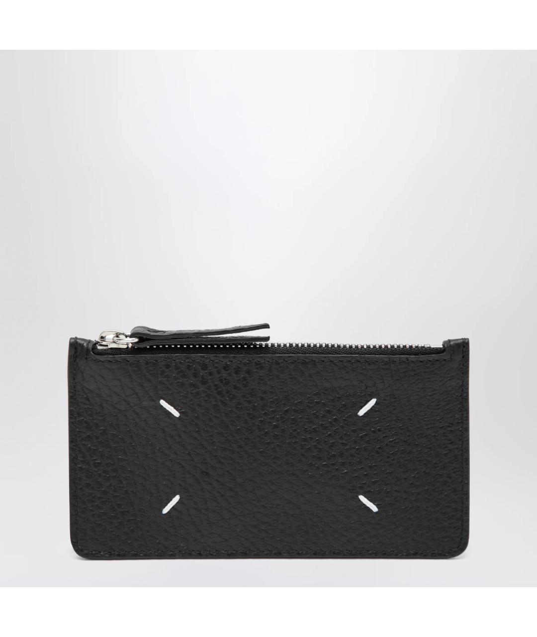 MAISON MARGIELA Черный кожаный кошелек, фото 3