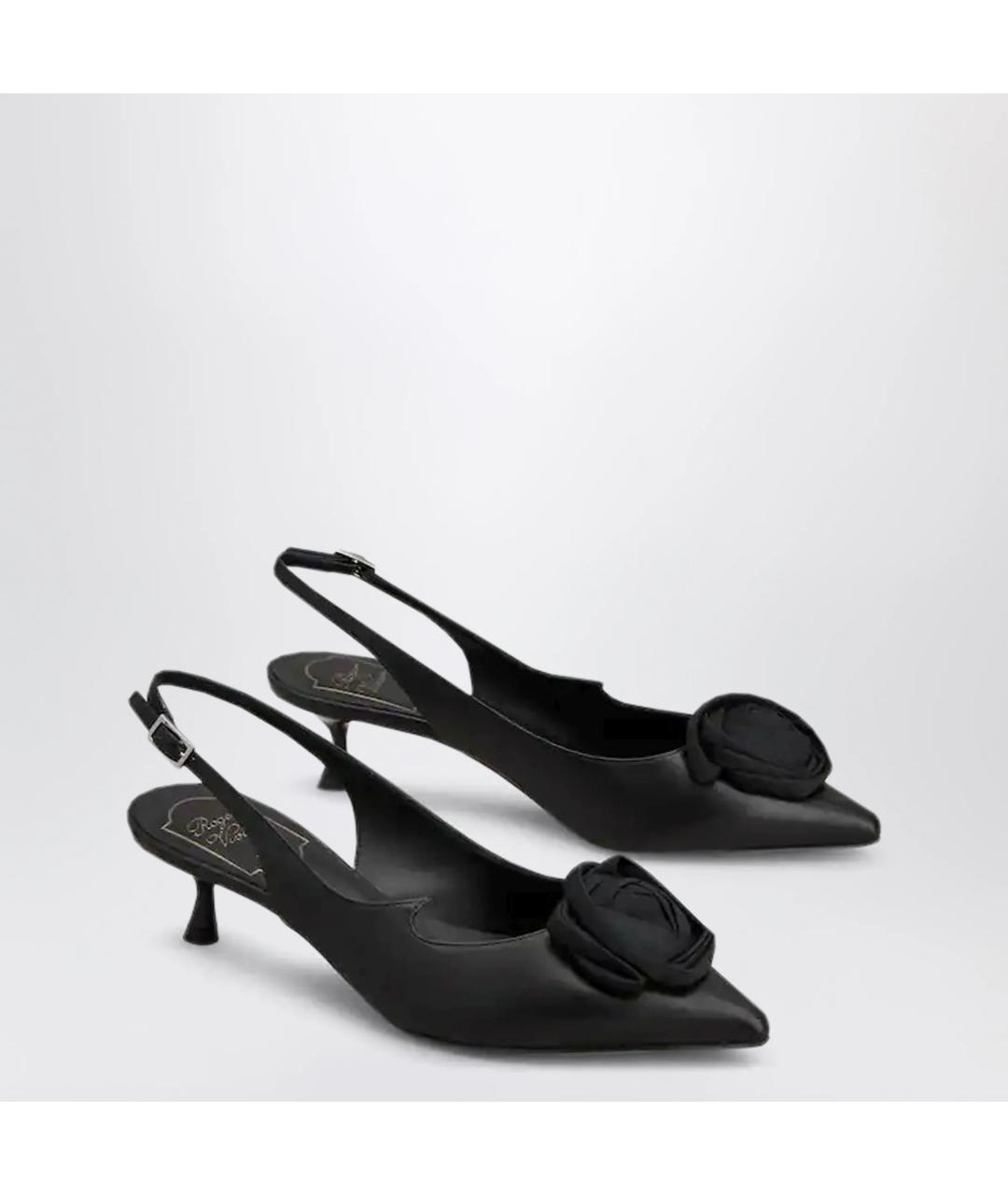 ROGER VIVIER Черные кожаные туфли, фото 2