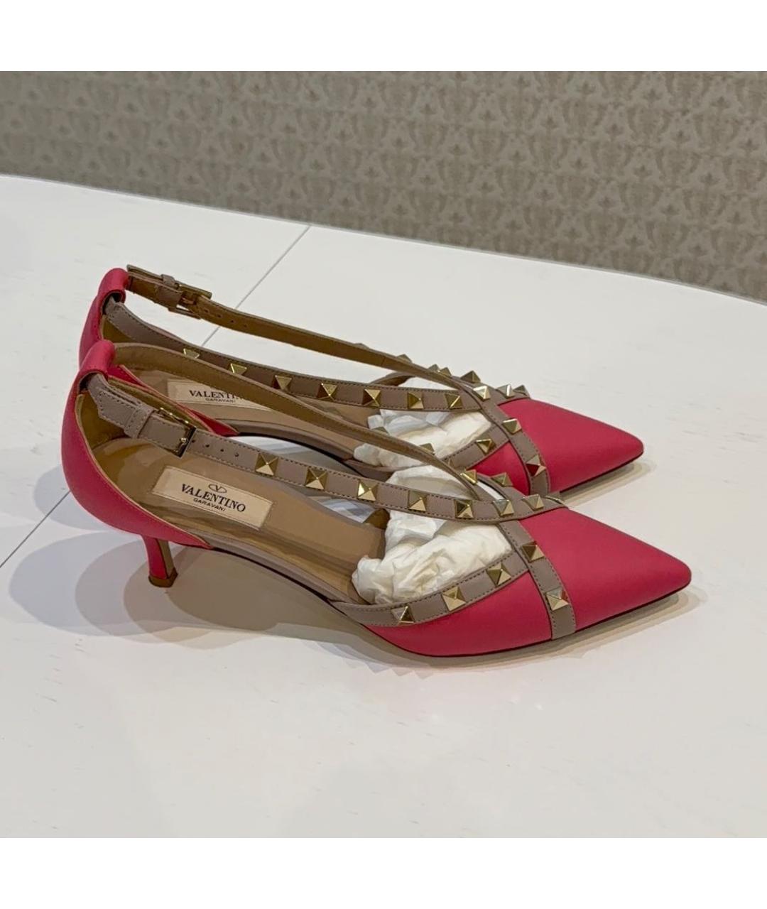 VALENTINO Розовые кожаные туфли, фото 9