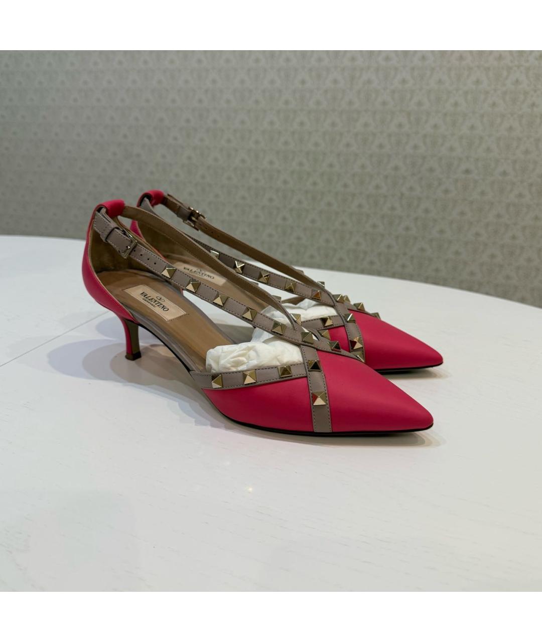 VALENTINO Розовые кожаные туфли, фото 2