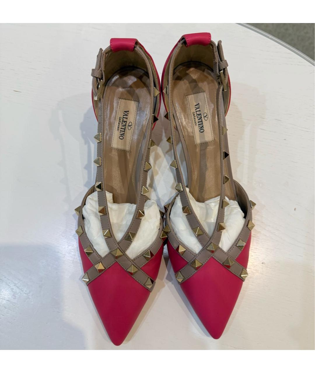VALENTINO Розовые кожаные туфли, фото 8