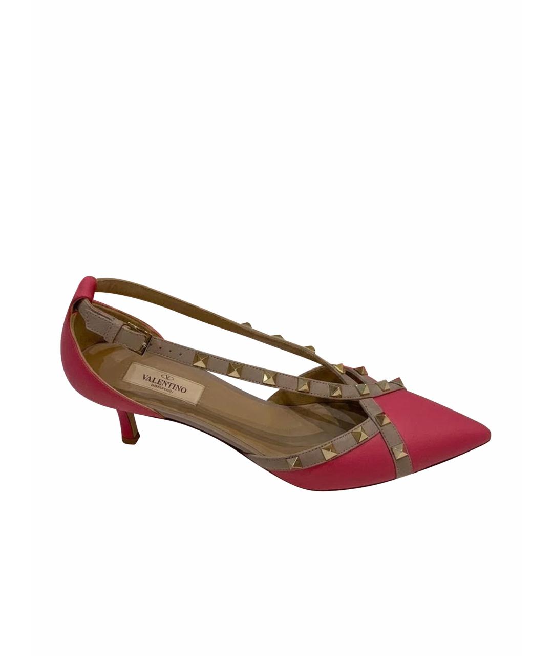 VALENTINO Розовые кожаные туфли, фото 1