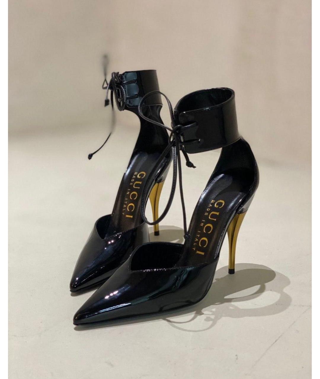 GUCCI Черные туфли из лакированной кожи, фото 2