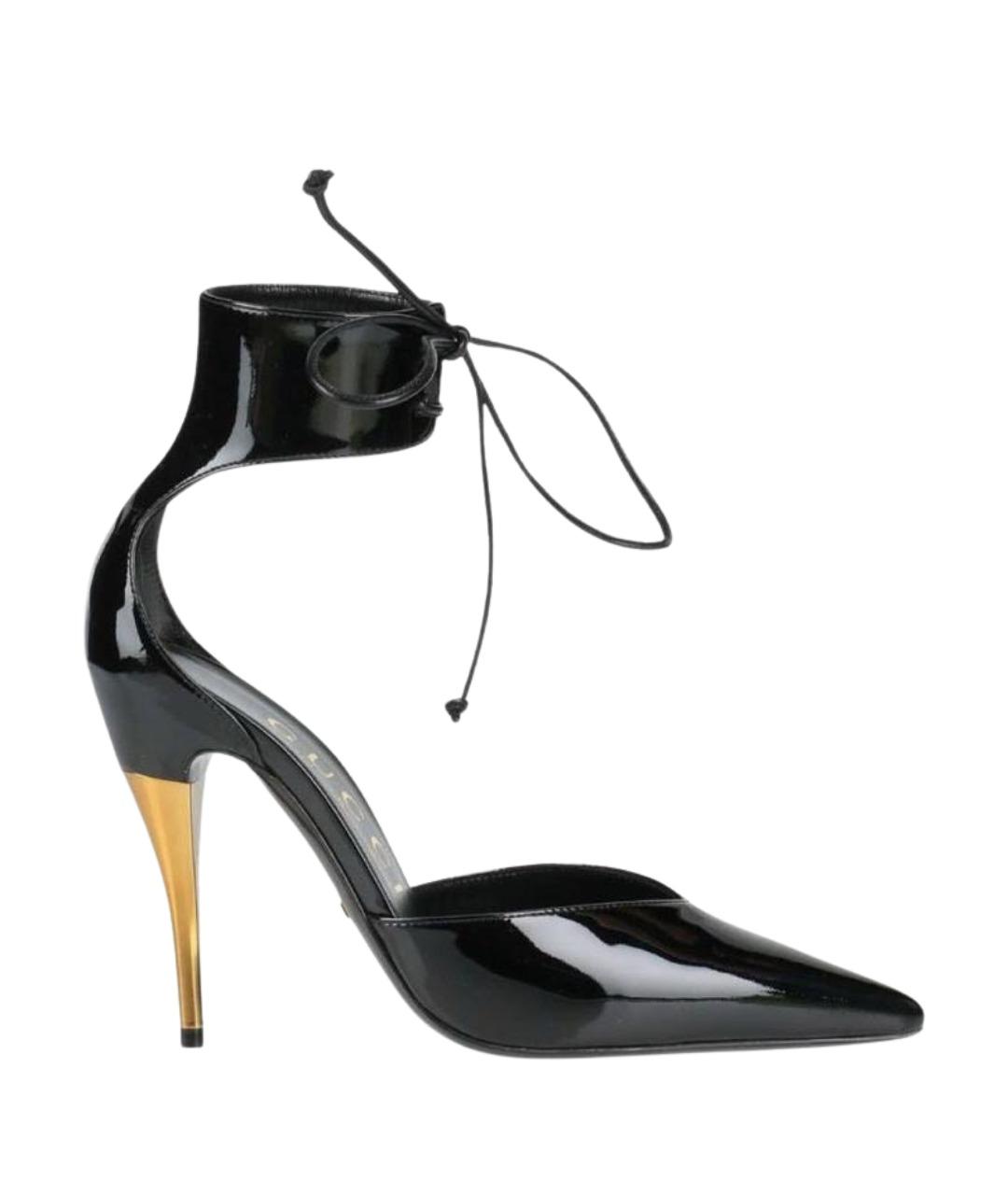 GUCCI Черные туфли из лакированной кожи, фото 1