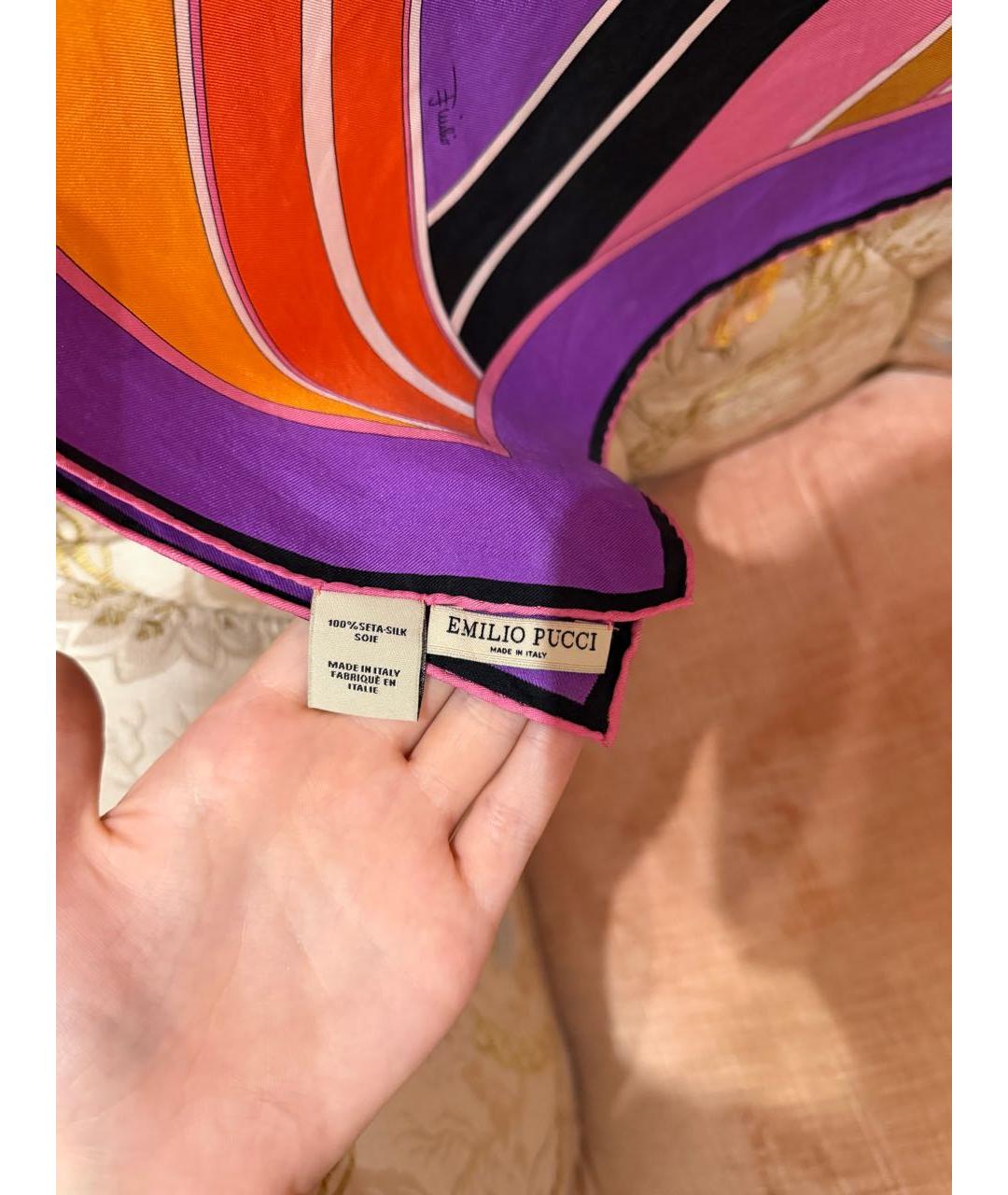 EMILIO PUCCI Мульти шелковый платок, фото 4
