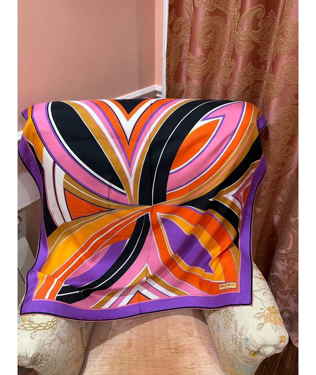 EMILIO PUCCI Мульти шелковый платок, фото 3