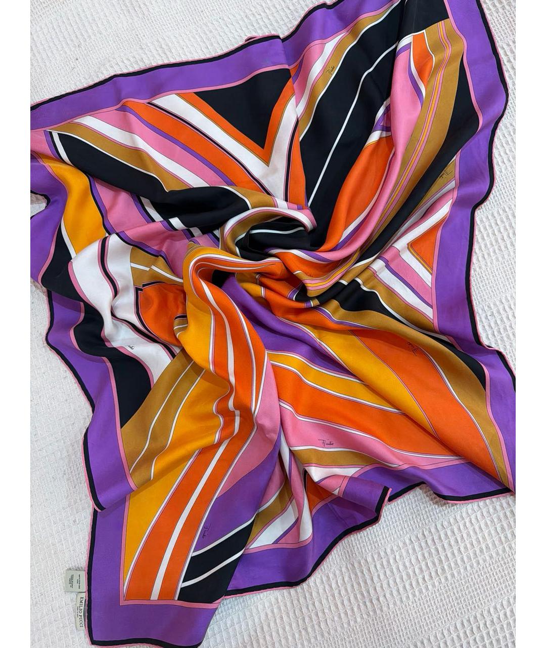 EMILIO PUCCI Мульти шелковый платок, фото 2