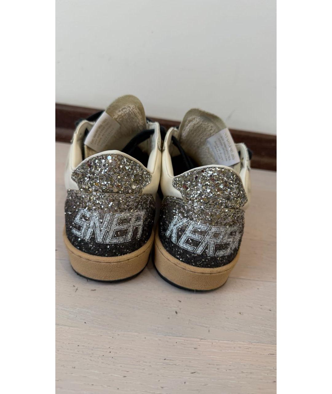 GOLDEN GOOSE Бежевые кожаные кеды, фото 4