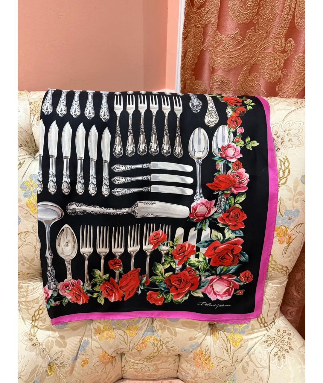 DOLCE&GABBANA Мульти шелковый платок, фото 4