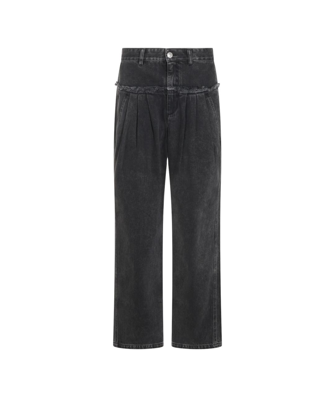 ISABEL MARANT ETOILE Черные хлопковые прямые джинсы, фото 1