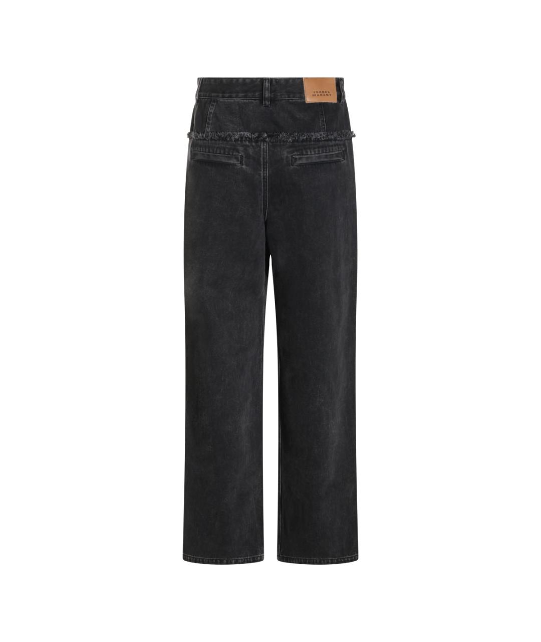 ISABEL MARANT ETOILE Черные хлопковые прямые джинсы, фото 2