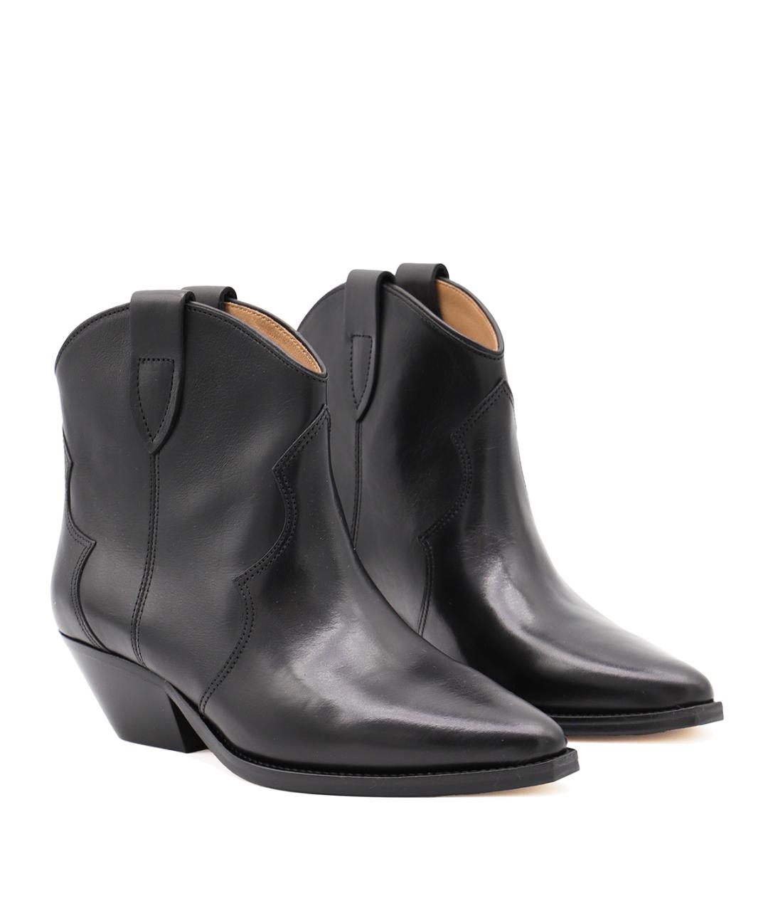 ISABEL MARANT Черные кожаные сапоги, фото 2