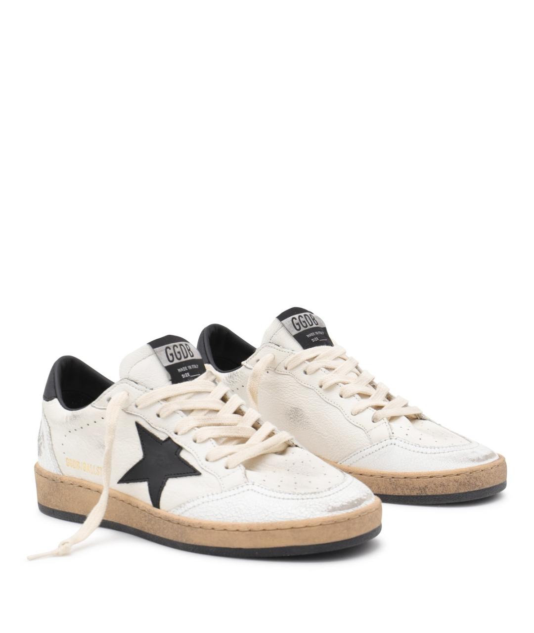 GOLDEN GOOSE Белые кожаные кеды, фото 2